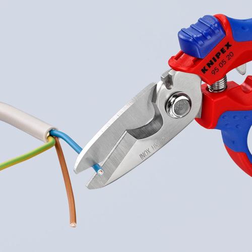 Knipex SB Angled Electricians Scissors / Shears Multi-component Grips 160mm 95 05 20